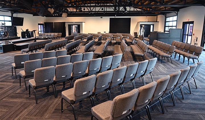 Room Full Of Church Chairs