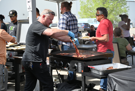 Employees At a Company Cookout