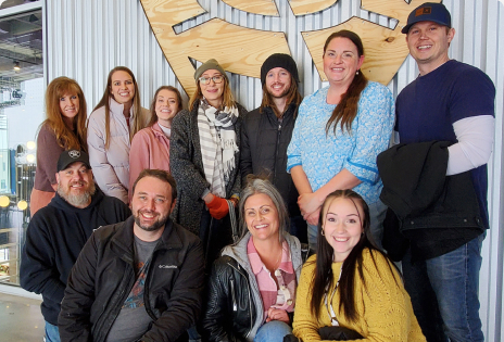 Employees At Team Building Event